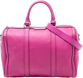 Gucci Pre-owned Satchel - Dames - Vintage Handtas - Roze - ONE Size - Leer - Vintage