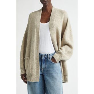 Johnstons of Elgin Bay Slouchy Cashmere & Cotton Cardigan in Sea Shell at Nordstrom, Size X-Small