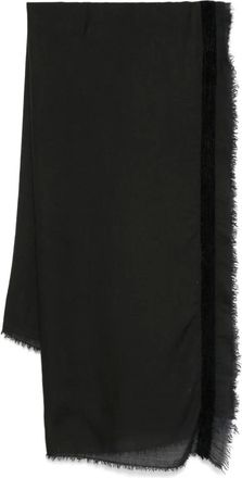 Faliero Sarti Sciarpa con frange - Nero