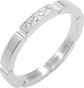 Cartier Silver Clear White Gold (18K) Band Ring (Pre-Owned)