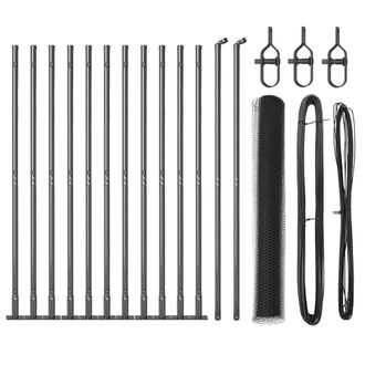 Berkfield Home Hexagon Fence Grey 0.8x25 m Steel