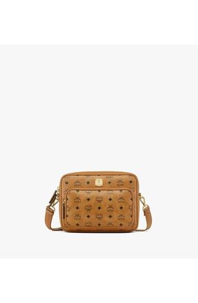 MCM Aren Crossbody in Visetos in Cognac at Nordstrom