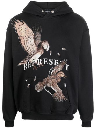Represent Hoodie met print - Zwart