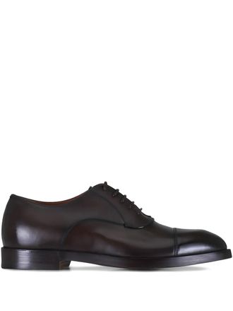 Ermenegildo Zegna Torino leather Oxford shoes - Brown