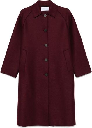 Harris Wharf London Cappotto monopetto in lana vergine - Rosso