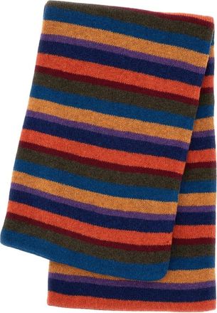 Paul Smith Accessoires, Heren, Veelkleurig, ONE Size, Wol, Khalo Gestreepte Sjaal