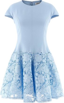 Self Portrait Light Blue Lace Dress