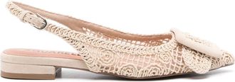 Bibi Lou Dalila interwoven-design ballerina shoes - women - Rubber - 37 - Neutrals