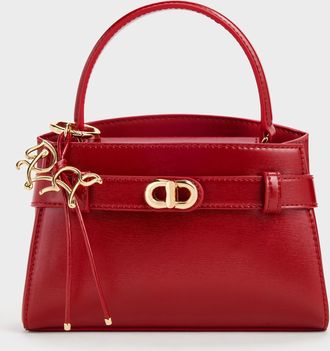 Charles & Keith Aubrielle Horse-Motif Top Handle Bag