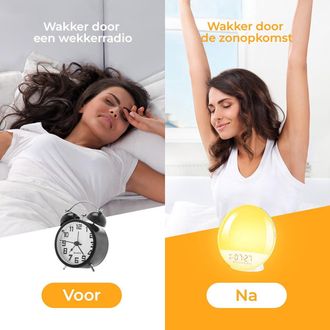 OEM L&aacute;mpara Despertador - Radio Despertador - Luz Nocturna - L&aacute;mpara De Mesita De Noche - Blanco