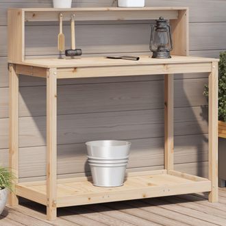 vidaXL Mesa De Plantaci&oacute;n Con Estantes Madera Pino 108x50x109,5 Cm Vidaxl