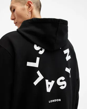AllSaints Tierra Pullover Circle Logo Hoodie