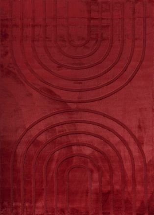 Nazar Rugs Alfombra suave roja, motivo arco - 200x290