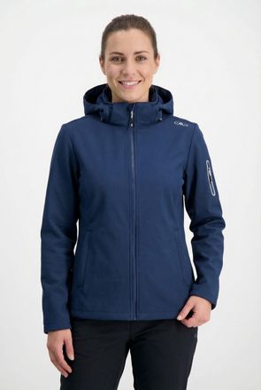 F.lli Campagnolo Softshelljacke CMP WOMAN JACKET ZIP HOOD, Damen, Gr. 34, blau, Obermaterial: 96% Polyester, 4% Elasthan. Futter: 100% Polyester, Jacken Softshelljacke