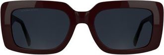 Kendra Scott Dira 55mm Rectangular Sunglasses in Wine at Nordstrom