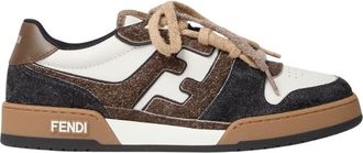Fendi Brown Logo Sneakers