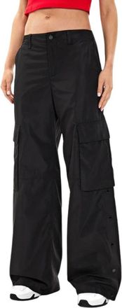 Michael Kors Geweven Cargo Broek met Wijde Pijpen - Dames - Wijde Broeken - Zwart - S - Polyester - Broeken