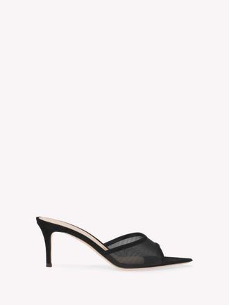 Gianvito Rossi Dorotea Mule 70 in Black Fabric And Suede at Nordstrom, Size 40.5
