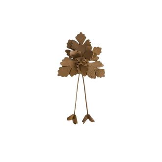 Alberta Ferretti Leather Flower Brooch - female - Alberta Ferretti - Brooches - Yellow - ONE SIZE - Accessories