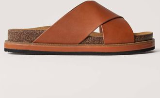 Free People Womens Sidelines Footbed Sandal In Cognac