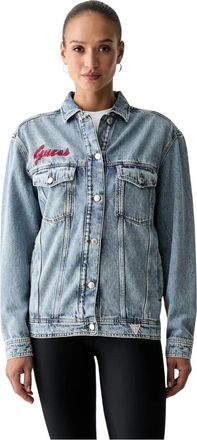 Guess Jassen, Dames, Blauw, M, Denim, Klaudyn Denim Jacket