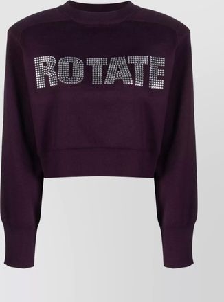 Rotate cropped crewneck shoulder pads