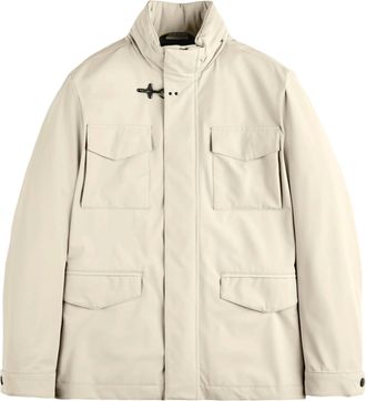 Fay Medium Tan Field Stretch Utility Jacket