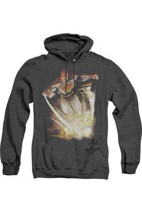 Gildan Superman Adult Heather Hoodie / Hooded Sweatshirt
