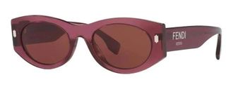 Fendi Bordeaux Oval Ladies Sunglasses FE40125I 68S 52