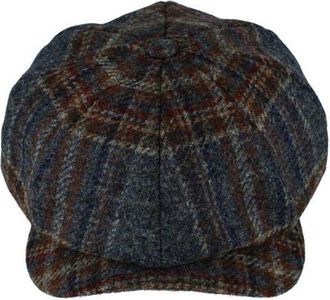 Wigens Mens Tweed Check Melange Classic Newsboy Cap in Navy Melange at Nordstrom, Size 62