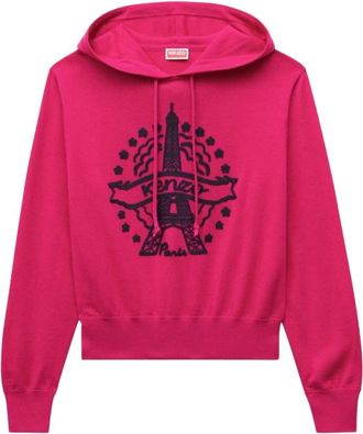 Kenzo Words Hoodie - Dames - Hoodies - Roze - L - Katoen - Hoodies & sweatvesten
