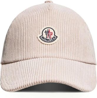 Moncler Katoenen Gabardine Baseballpet - Dames - Petten - Beige - ONE Size - Katoen - Accessoires