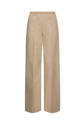 Moncler WOMENS OPEN CUFF TROUSERS Size: 42, colour: BEIGE