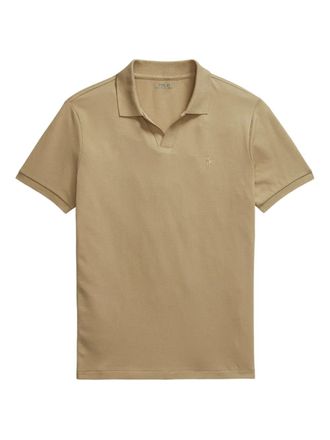 Polo Ralph Lauren slim-cut mesh polo shirt - men - Cotton/Elastane - S - Neutrals