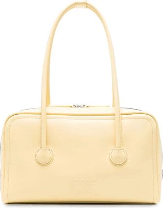 Marge Sherwood Soft Boston Bag - Dames - Schoudertassen - Geel - ONE Size - Leer - Tassen