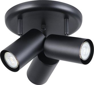 Eglo Eglo Calloway 3 Light Circular Ceiling Track Light With Black Finish