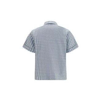 Miu Miu Womens Blue Cotton Pattern Shirt