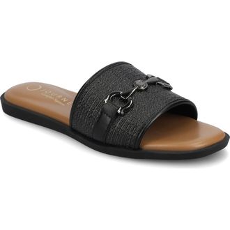 Journee Collection Priya Slide Sandal in Black at Nordstrom Rack, Size 9.5