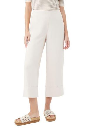 Trina Turk Bahooka Wide Leg Cropped Pant in Ecru at Nordstrom, Size 6