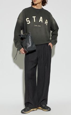 Golden Goose Sweatshirt With Logo, Mens, Grey