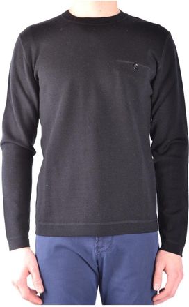 Paolo Pecora Gebreide kleding - Heren - Ronde hals truien - Zwart - M - Truien & Vesten