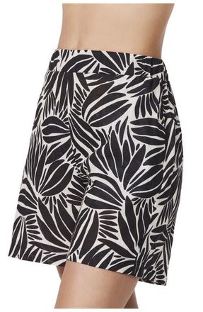 Gottex Comeback Short Cover-Up in Black-White at Nordstrom, Size X-Large