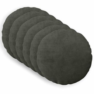 vidaXL Funda De Almohada 6 Pcs Heerlen Gris Antracita &Oslash; 30 Cm Pana Vidaxl