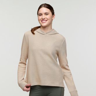 Cotopaxi Atajo Long-Sleeve Waffle Hoodie - Womens in Oatmeal at Nordstrom, Size X-Large
