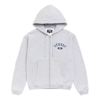 St&uuml;ssy Varsity Zip Hoodie Grey Heather 118589-GHEA