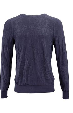 Lords of Harlech Cole Fully Fashioned Merino Wool Crewneck Sweater in Navy at Nordstrom, Size Xx-Large