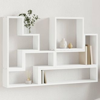 vidaXL Vidaxl - Estanter&iacute;a De Pared Madera De Ingenier&iacute;a Blanco 96x12x64 Cm