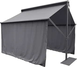 Hesperide Hesperide - Cortinas Para Cenador Salsa Gris Oscuro - Para Salsa 4 X 2 M (2 Cortinas) - Hesp&eacute;ride