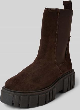 Marc O'Polo Chelsea Boots aus Rindsvelours in Dunkelbraun, Größe 39