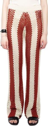 Zadig&Voltaire Pia Crochet Stripe Pants in Judo at Nordstrom, Size X-Small